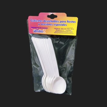 Cuchara Plastica Desechable Sopera Blanca  X 20 New Andin