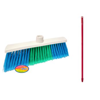 Escoba Superior Suave Con Cabo De Madera New Andin