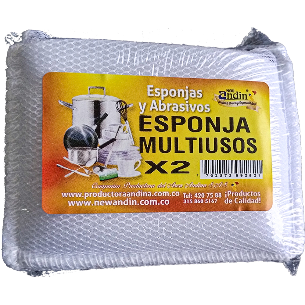 Esponja Multiusos Malla x 2 New Andin