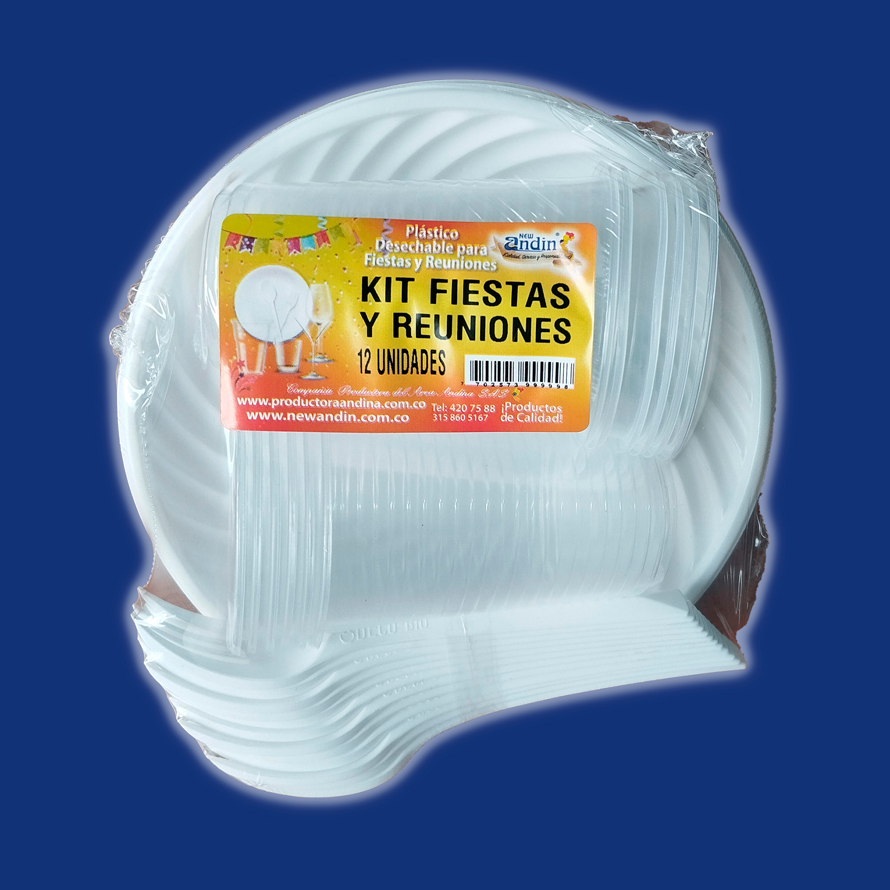 Kit para Fiestas y Reuniones x 12 New Andin