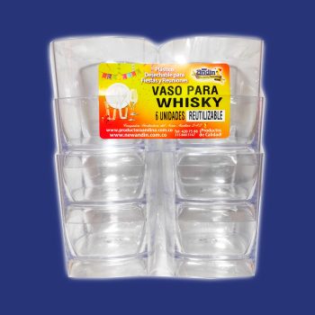Vaso Whisky x 6 Reutilizable New Andin